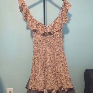 Illa Illa Lined Romper With Ruffle NWOT Floral Small